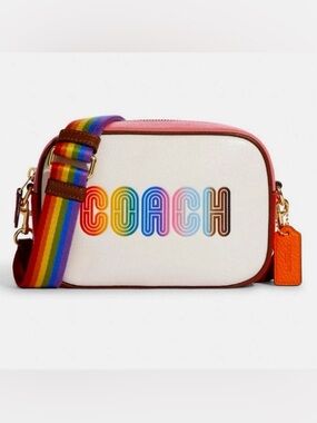 Coach Jamie Camera Bag w/ Rainbow Graphic, Chalk/Multicolour